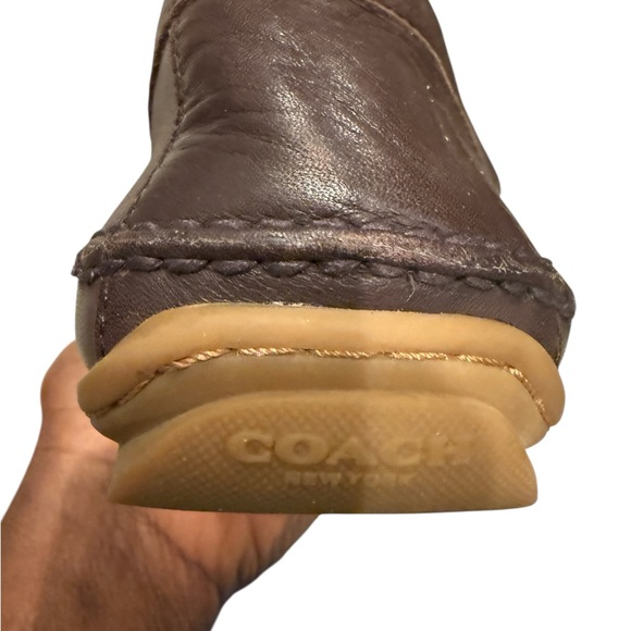 Coach Signature Brown Slip-On Loafers - Picture 6 of 8